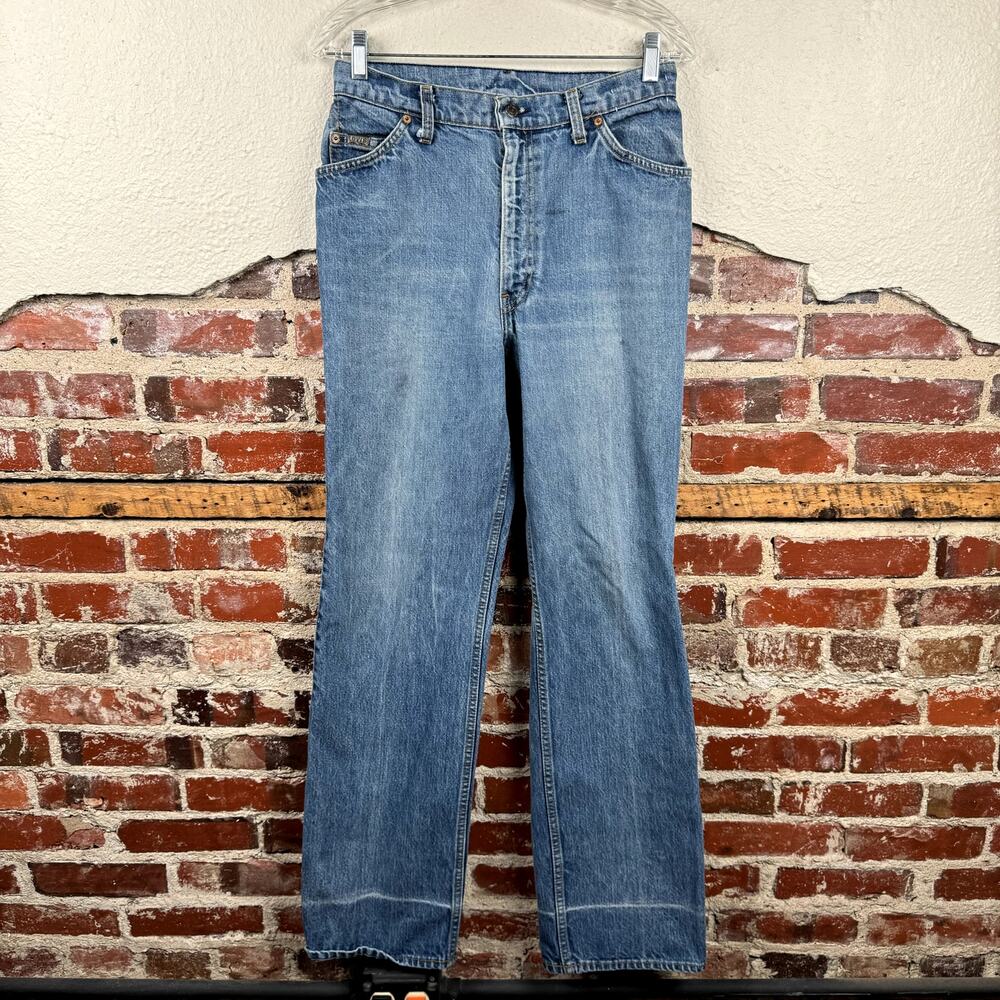 Vintage Levis Jeans Womens 30 Medium Wash Straight Leg Orange Tab Olympics 1980